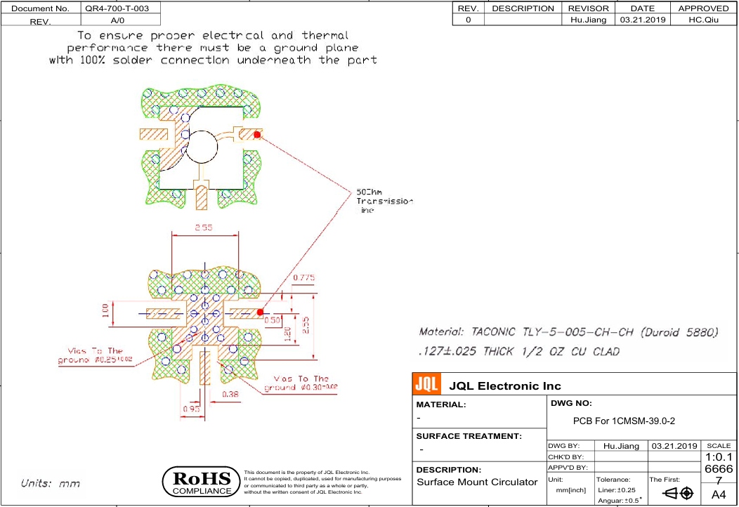 JCSM37K75T39K25 Ka頻段表面貼裝環(huán)行器 JCSM37K75T39K25 Ka頻段表面貼裝環(huán)行器